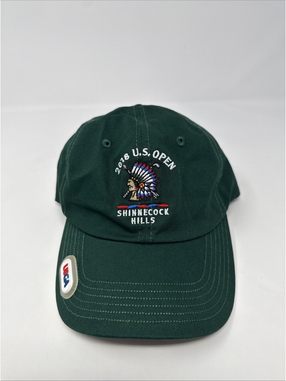 US Open Hat Cap Strap Back Green Golf Golfing Shinnecock Hills 2018 Adjustable
